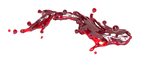 abstract 3d liquid splash of red wine or cherry juice
