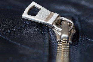 Zipper on a leather Jacket