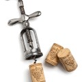 vintage corkscrew with corks